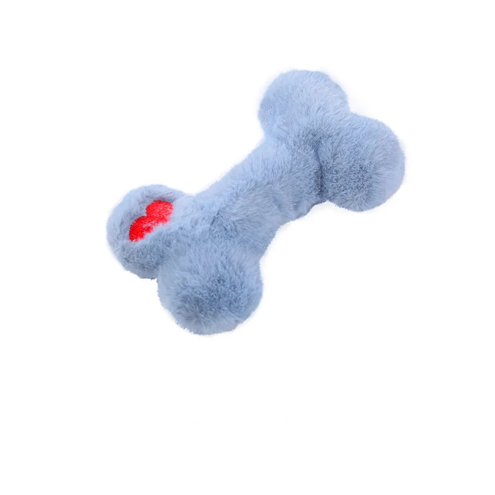 Dog Chew Toy Bone Shape - Squeaky Interactive Pet Toy for Puppies Small Medium Dogs, Durable Non-Toxic Chewing