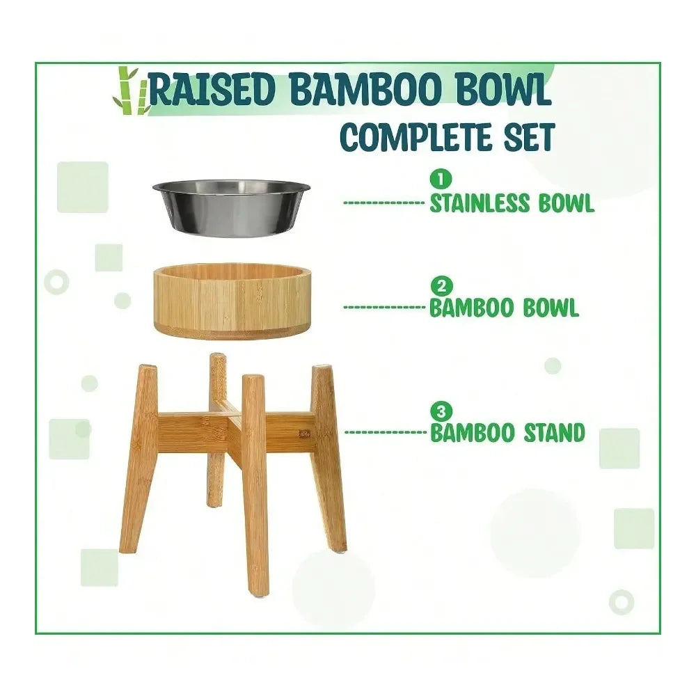 Dog Bowl Dog SuppliesDog Bowls For Large Breed 15Inch Tall 74oz Cap Deter Ants And Bugs Raised Single Feeder Suitable For Dry An