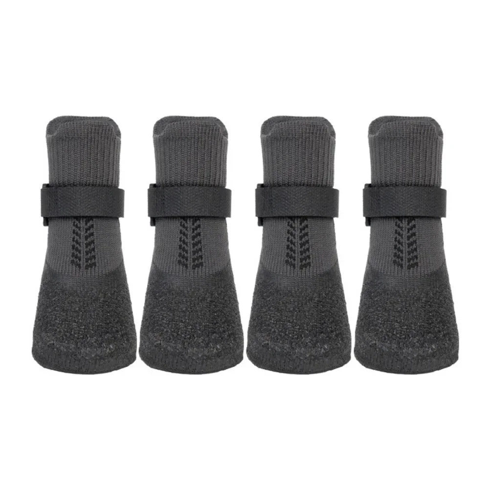 4pcs Dog Boots Waterproof Pet Socks Shoes Breathable Anti-dirty Dog Shoes Non-slip Dog Paw Protector Outdoor