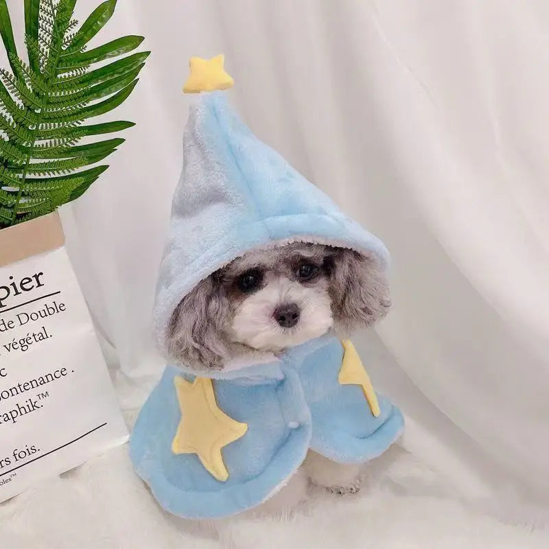Dog and cat autumn and winter blanket cape cloak robe, warm sleep blanket for cats and pets, thickened quilt, machine washable,