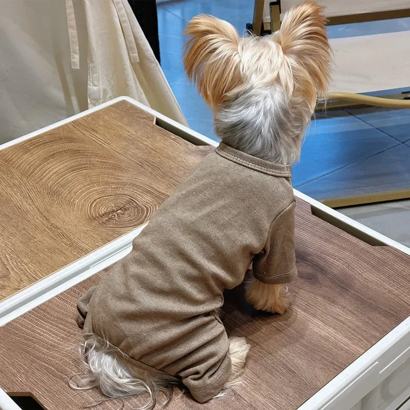 Fashion Winter Pet Dog Sweater: Solid Color Cotton Knit for Small/Medium Dogs