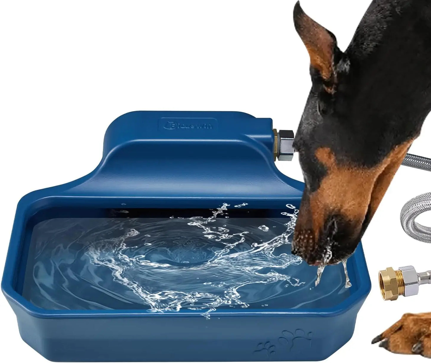 Automatic Water Dispenser for Dogs/Cats, 1 Gallon Auto-Fill Dog Water Bowl Dispenser for Indoor/Outdoor, Large Water Feeder for