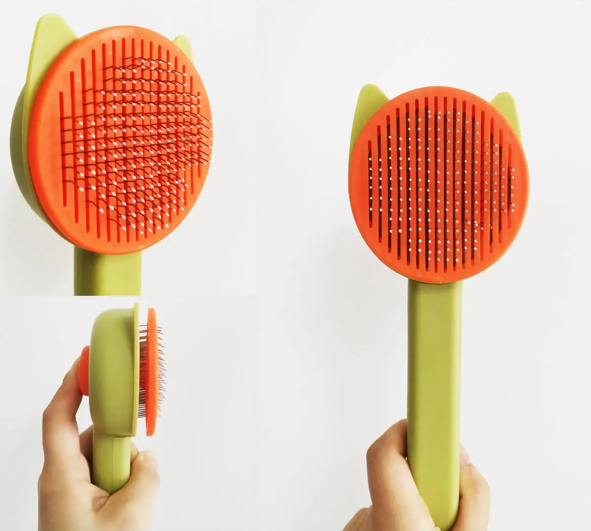 10PCS Pet Grooming Kit: Self-Cleaning Brush, Massage Glove, Nail Clipper & Flea Comb for Cats and Dogs