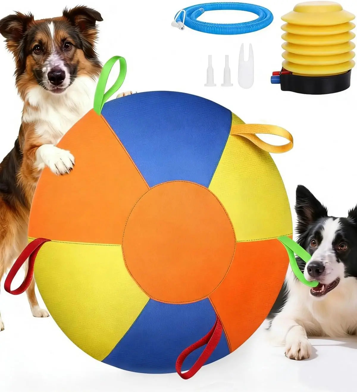 Pet Herding Ball Compact Outdoor Exercise Ball Chew Resistant Ball Colorful Inflatable Training  For Outdoor Exercise Chasing