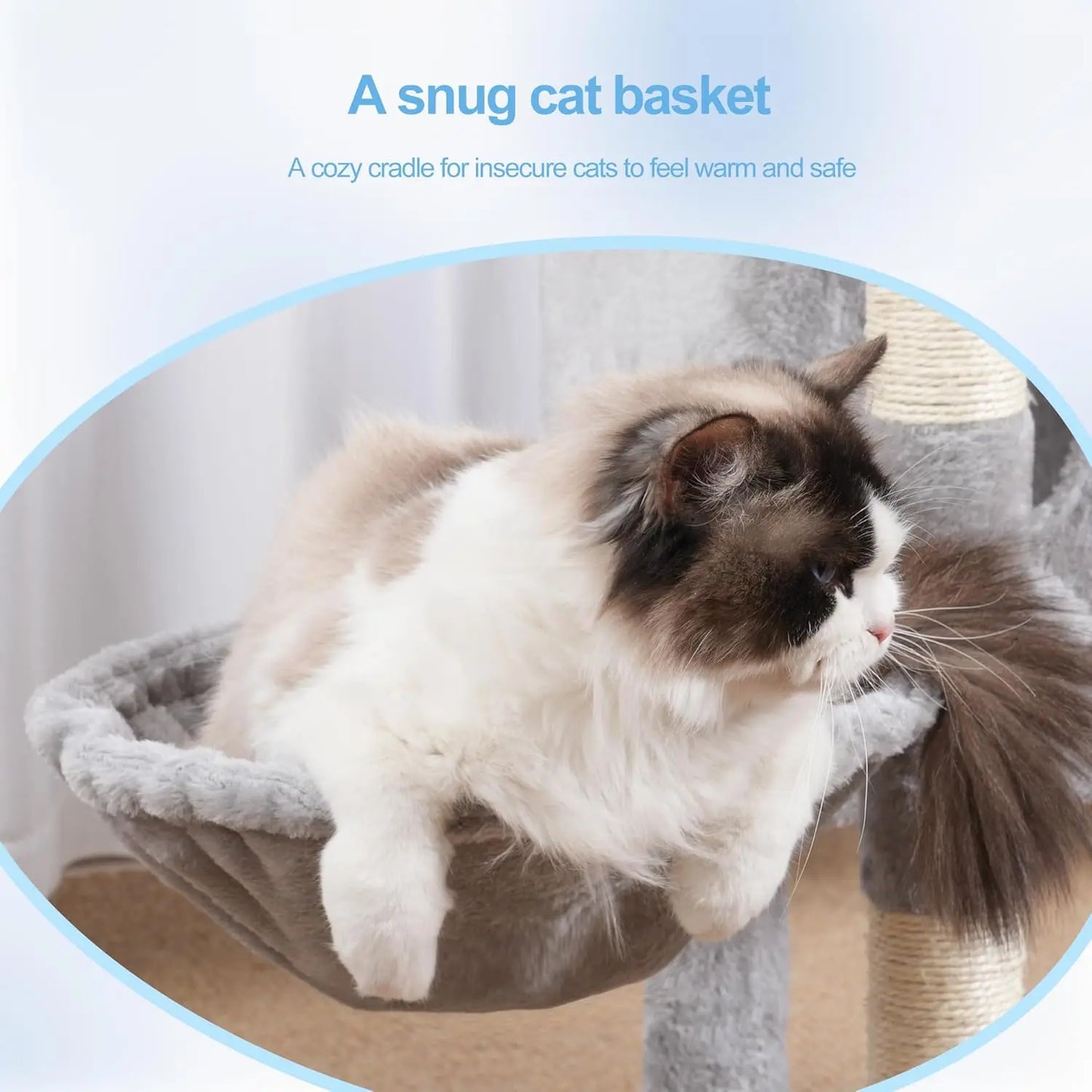 Cat Tree Tower, Scratching Posts with Removable Toys, Cozy Condo, Platform, Hammock, Sisal Scratch