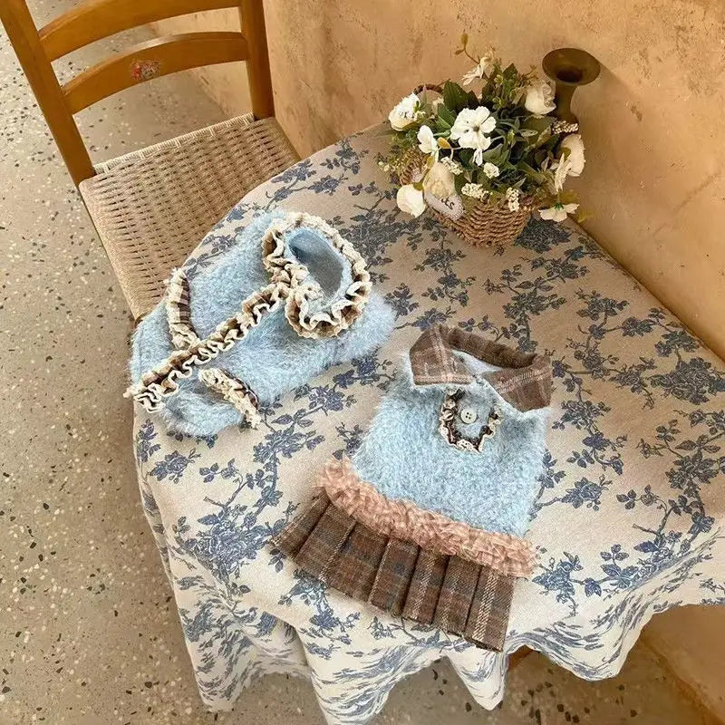 Cozy Autumn Winter Dog Clothes - Warm Princess Dress & Sweater Coat, Perfect For Small Dogs  Bichon And Maltese
