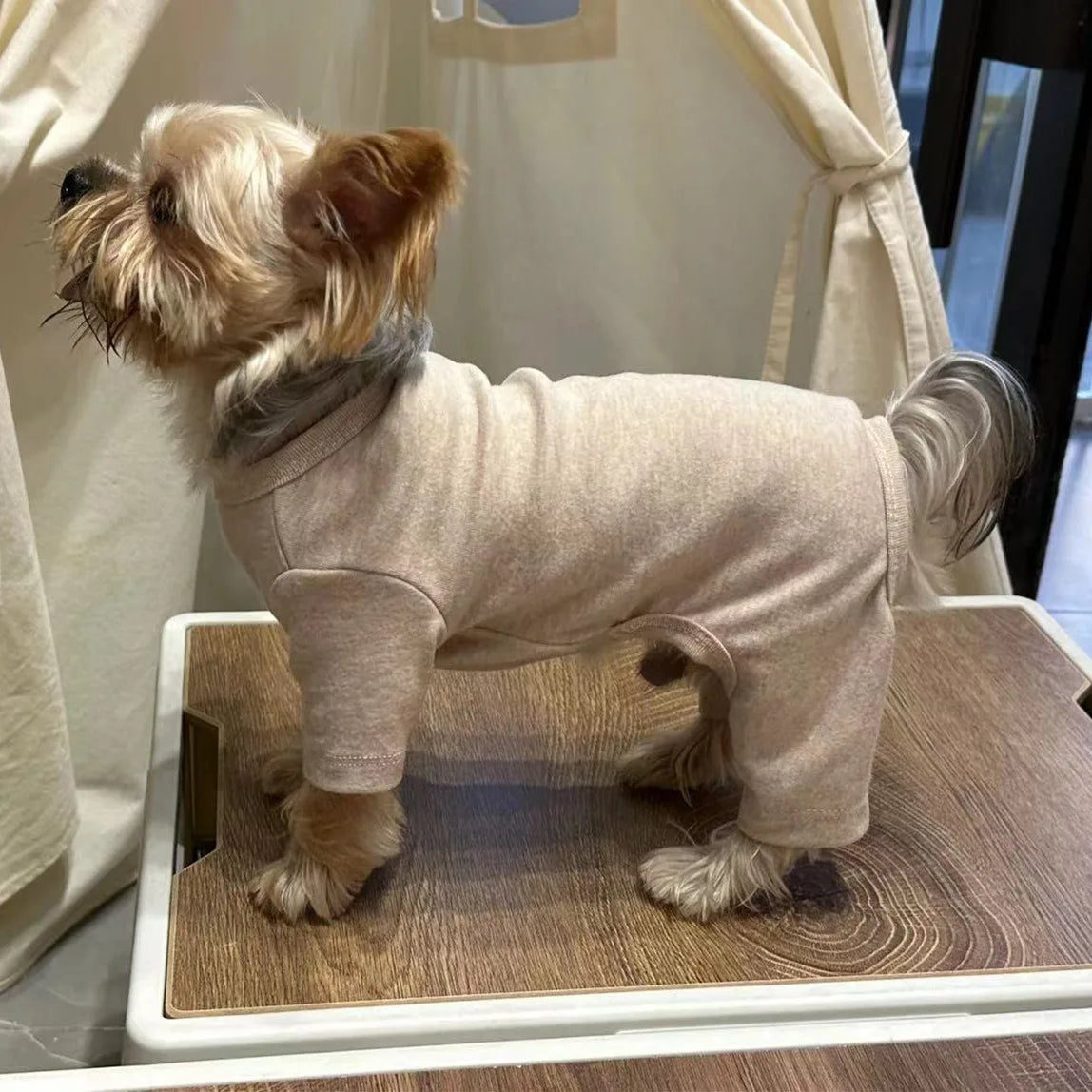 Fashion Winter Pet Dog Sweater: Solid Color Cotton Knit for Small/Medium Dogs