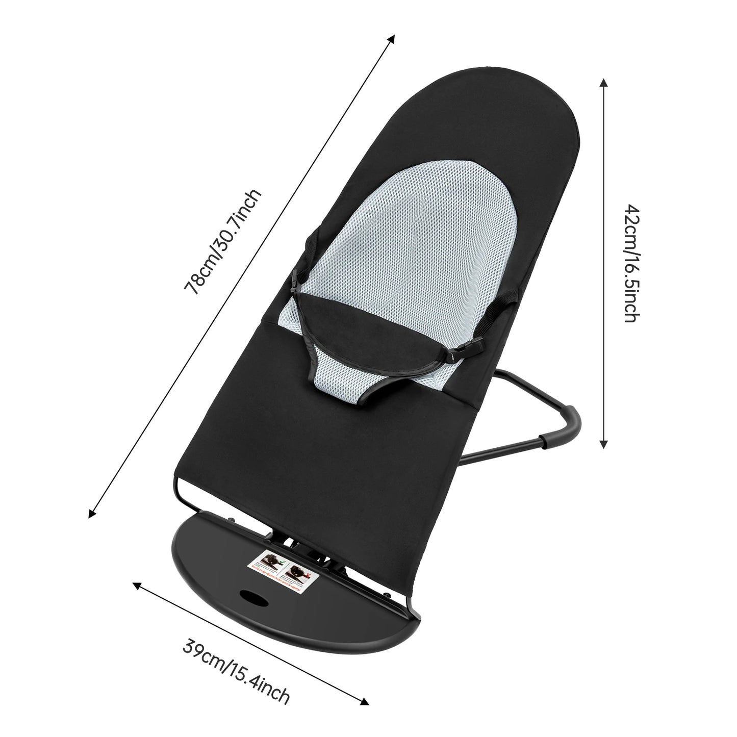 Foldable Pet Rocking Chair for Small Dogs Cats, 33lbs Max Load Washable Mesh Cover with 3 Adjustable Heights