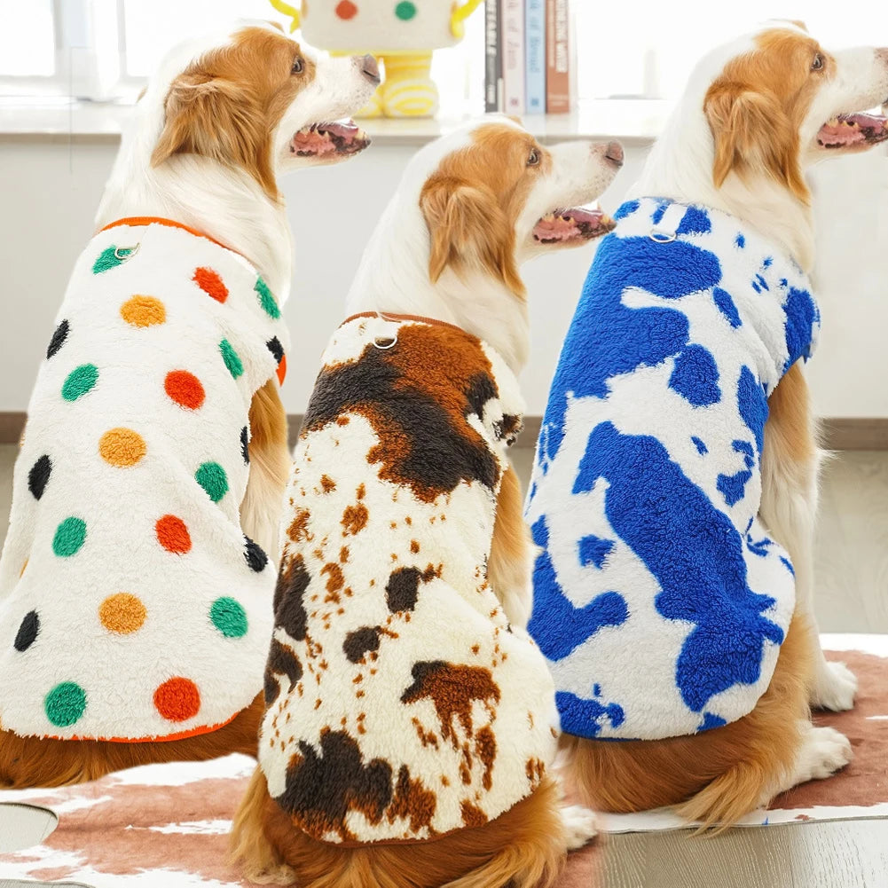 M-7XL Pet Warm Flannel Clothes Winter Dog Cat Coat Pet Clothes 5-35kg Bichon French Bulldog Clothes Pajamas