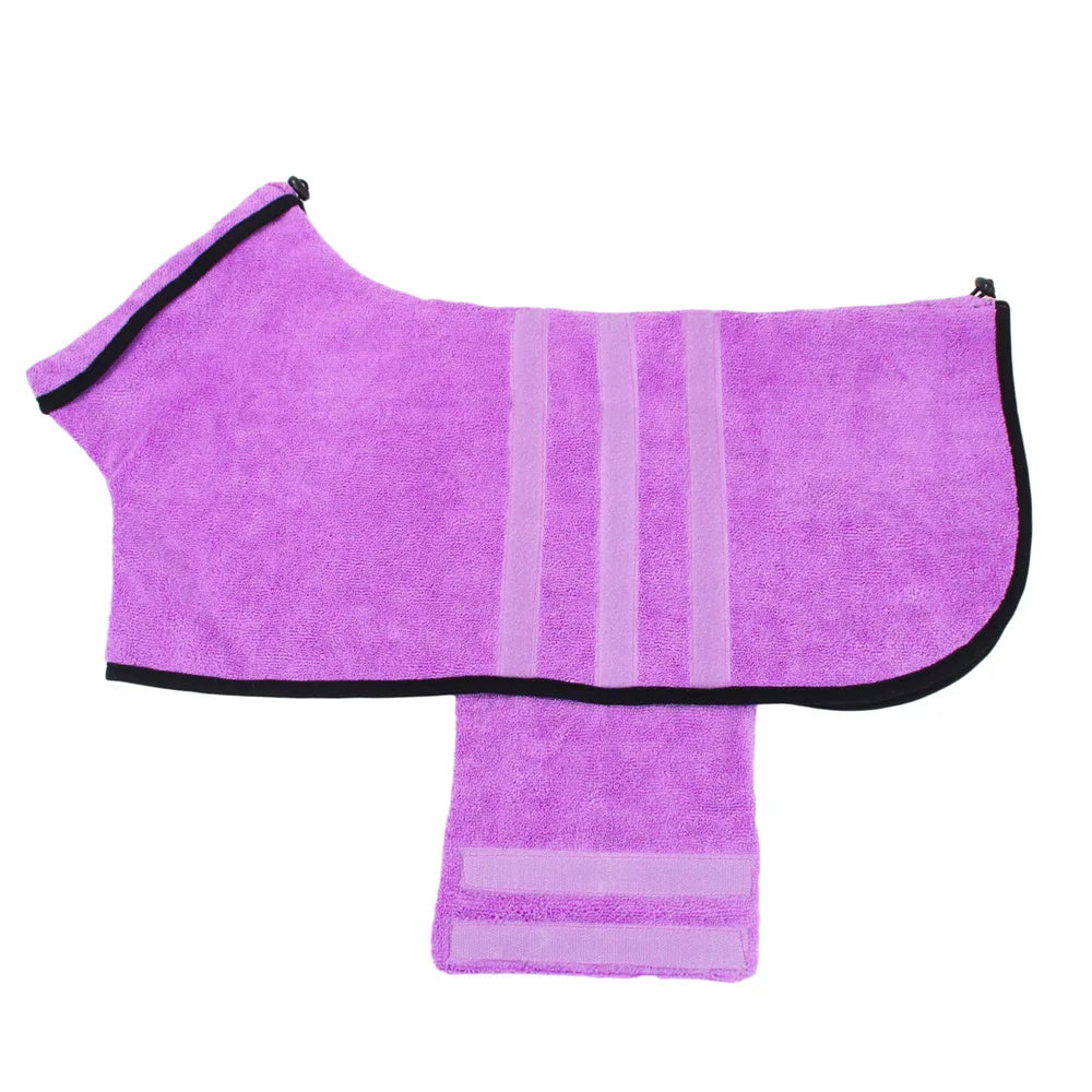 Pet Bathrobe Towel: Microfiber Absorbent Fast Dry for Small Medium Dogs Cats