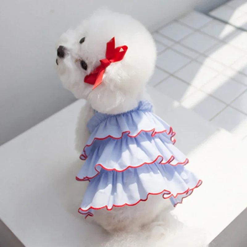 Summer Dog Princess Dress - Cute Small Pet Skirt Apparel