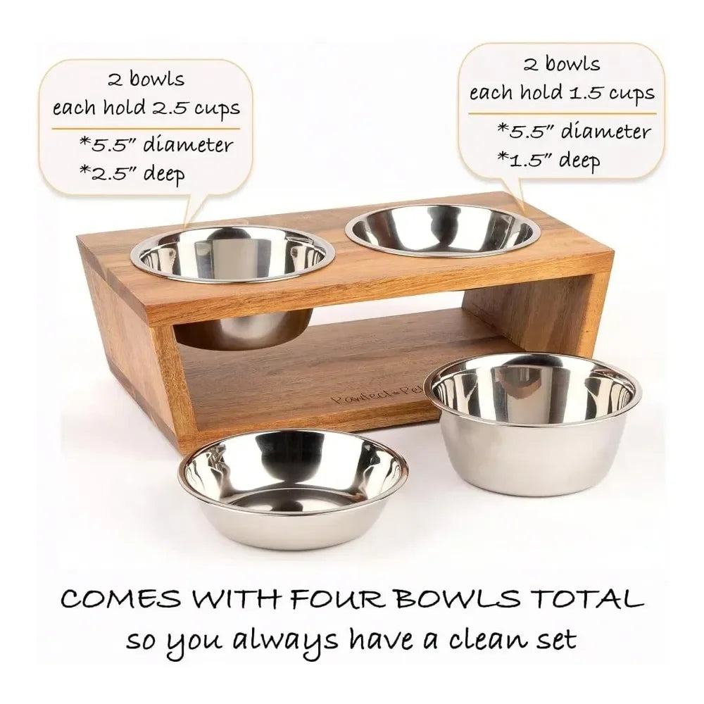 Dog Bowl Dog SuppliesTall Elevated Dog Bowls For Small Dogs Food And Water Bowl Set By Acacia