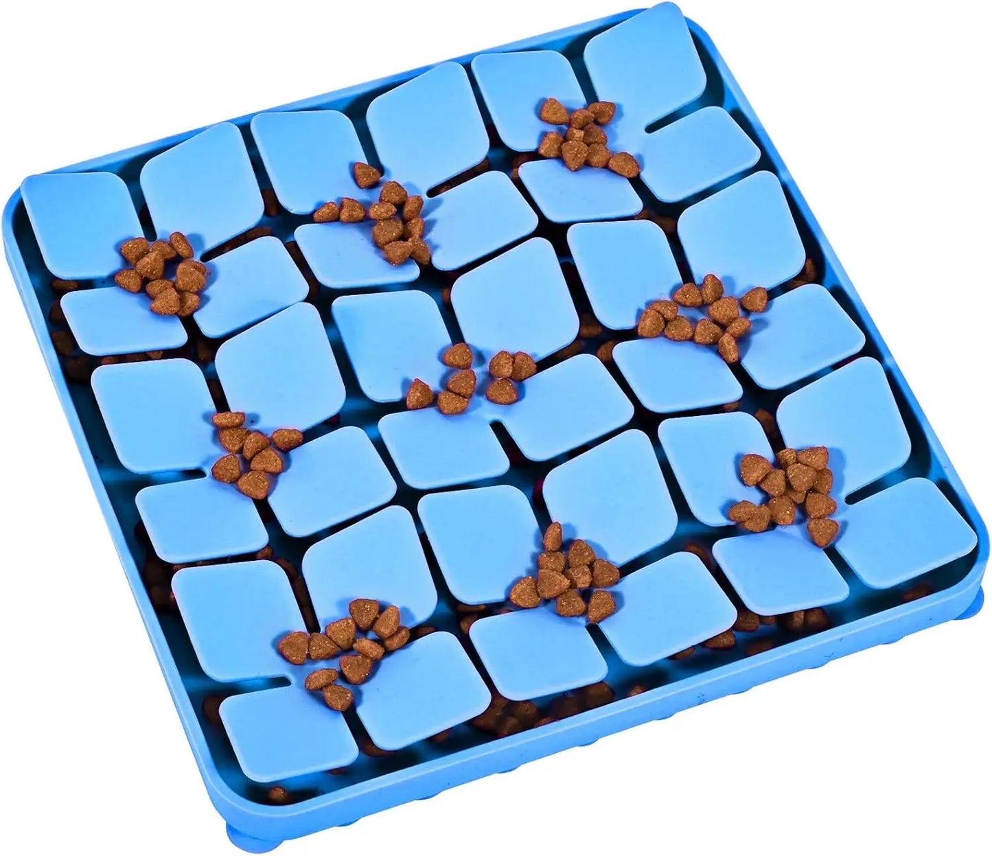 Silicone Snuffle Mat for Dogs, Slow Feeder Lick Mat with Suction Cups, Dog Puzzle Toy for Smell Training & Eating (Blue)