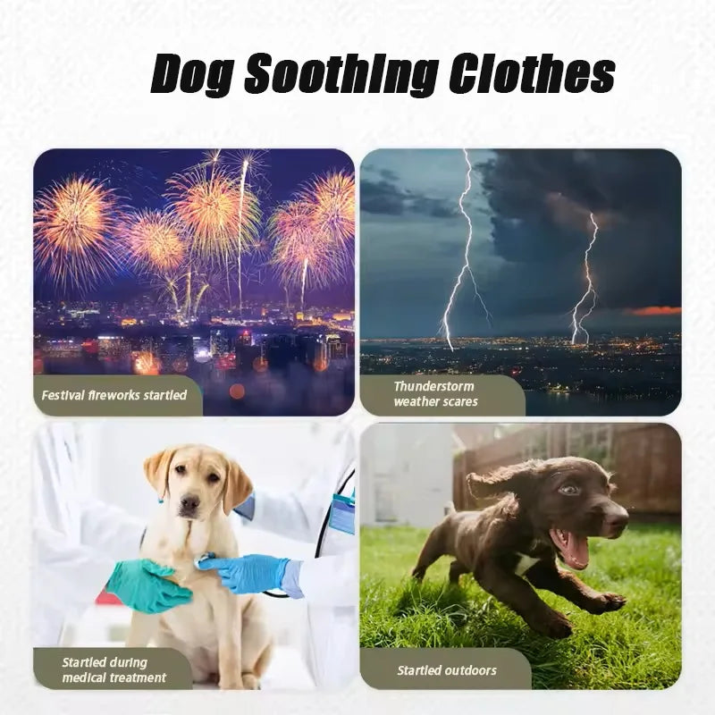 Dog Anxiety Vest Breathable Dog Stress Relieving Dog Lightning Protection Jacket for Anti Anxiety Vest Keeps Pets Calm