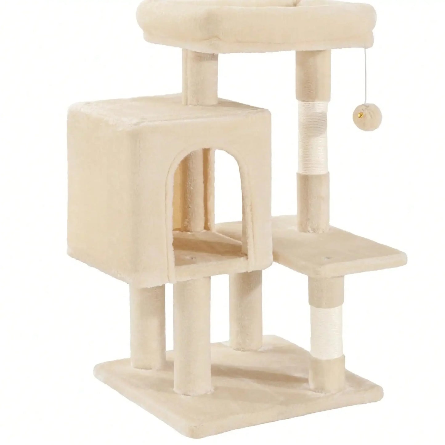 29 In Cat Tree Tower For Indoor/Multi-Level Cat Condo House/Sisal Scratching Posts/Padded Plush Perch For Kittens/Pet Furniture