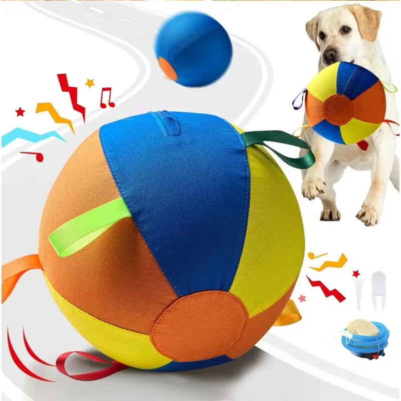 Pet Herding Ball Compact Outdoor Exercise Ball Chew Resistant Ball Colorful Inflatable Training  For Outdoor Exercise Chasing