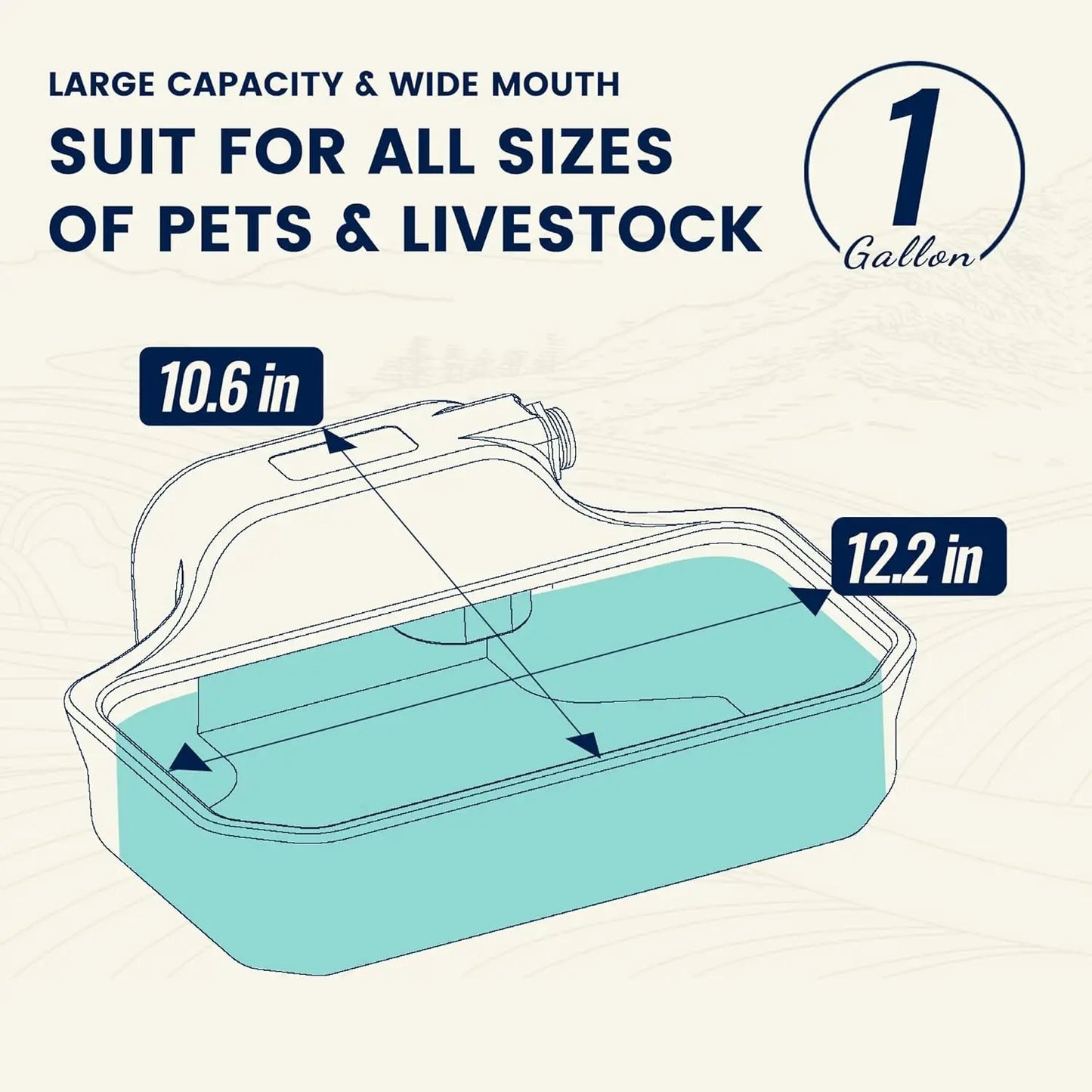 Automatic Water Dispenser for Dogs/Cats, 1 Gallon Auto-Fill Dog Water Bowl Dispenser for Indoor/Outdoor, Large Water Feeder for