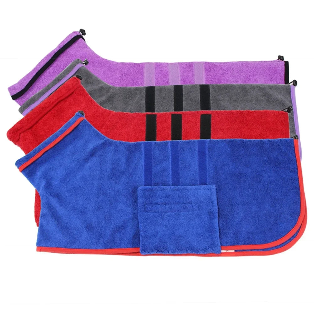 Pet Bathrobe Towel: Microfiber Absorbent Fast Dry for Small Medium Dogs Cats