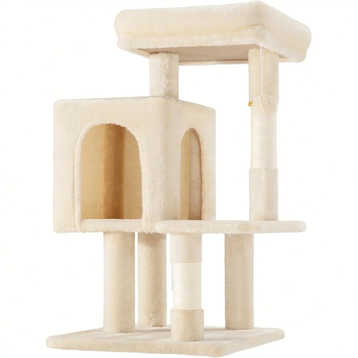 29 In Cat Tree Tower For Indoor/Multi-Level Cat Condo House/Sisal Scratching Posts/Padded Plush Perch For Kittens/Pet Furniture