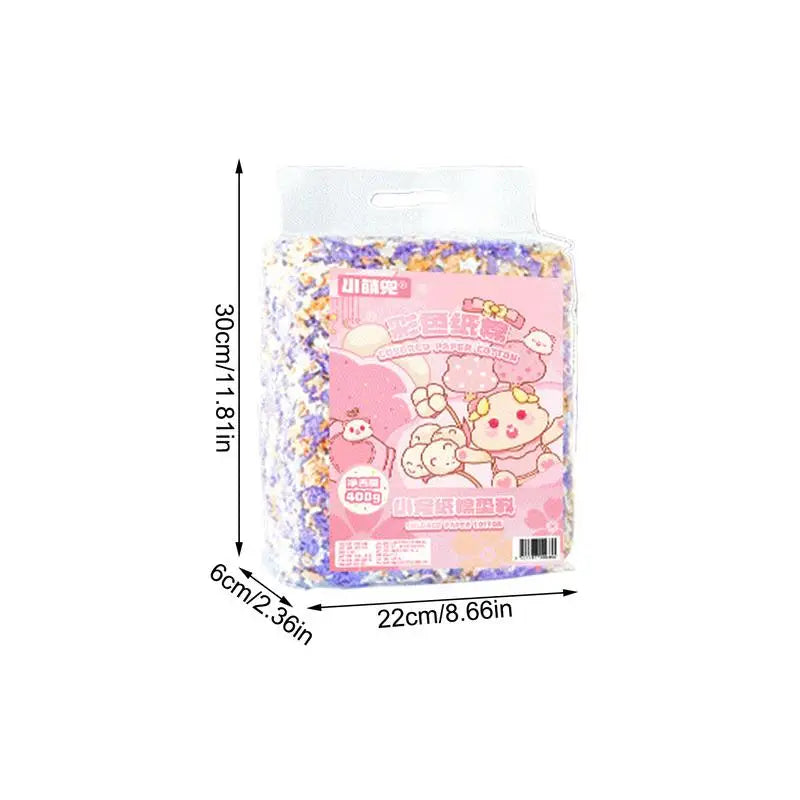 Gerbil Bedding Natural Hamster Fluff Pet Bedding Chinchilla Bedding Rabbits Paper Litter Small Animal Bedding Odor Control For