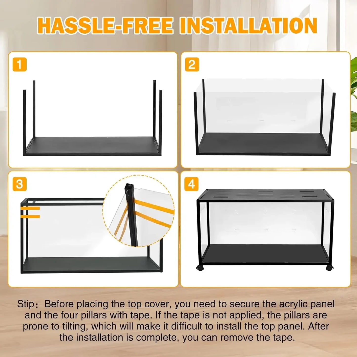 Hamster Cage, 360-Viewing Metal Rat Cage, Chewproof, Stackable Large Cage with Top Access, for Dwarf Syrian Hamster, Gerbil, Mou