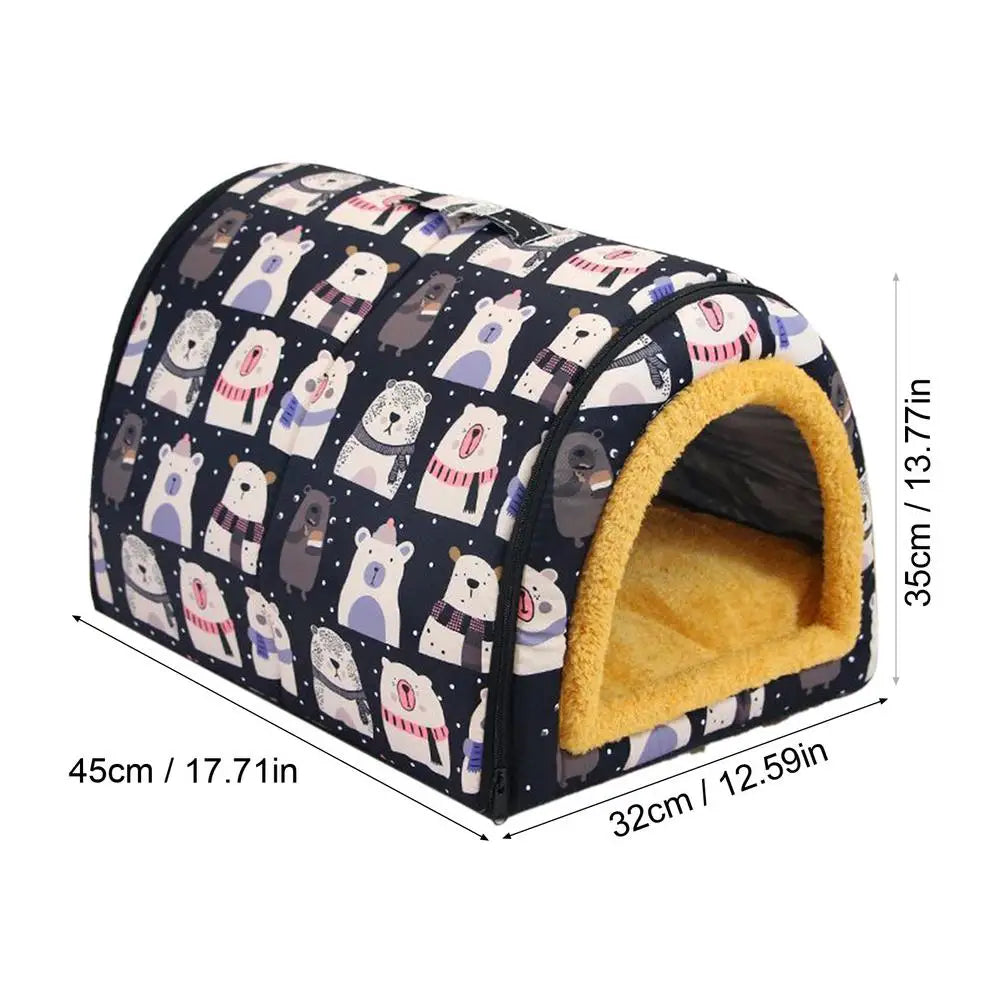 Dog Cave Bed House Indoor Pet House With Mat Water Resistant Pet House Cave With Removable Cushion For Small Medium Large Dogs