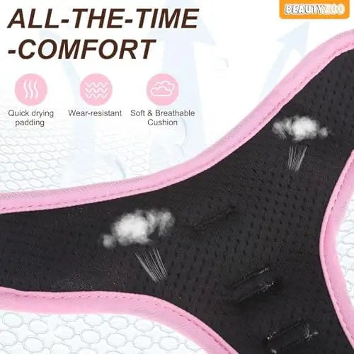 Pet-friendly harness with clips, adjustable leash, reflective vest for dogs.