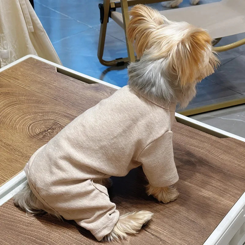 Fashion Winter Pet Dog Sweater: Solid Color Cotton Knit for Small/Medium Dogs