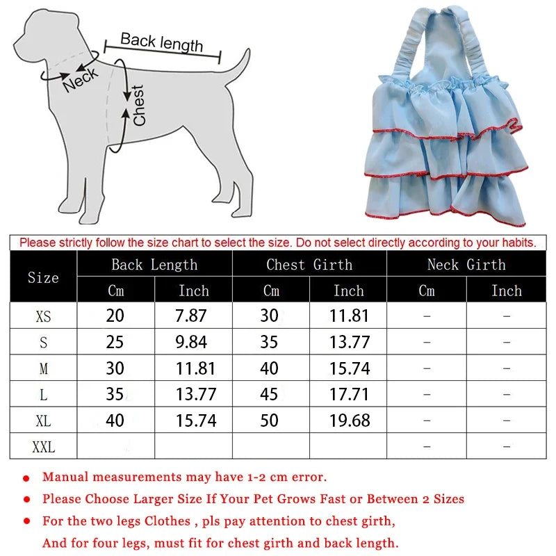 Summer Dog Princess Dress - Cute Small Pet Skirt Apparel
